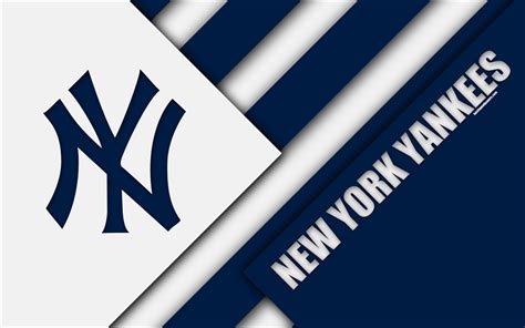 Download wallpapers New York Yankees, MLB, 4k, blue white abstraction, American League, East ...