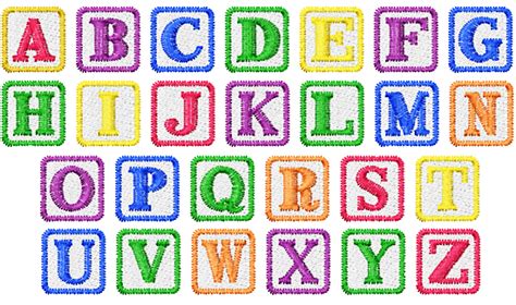 Baby Block Embroidery Font | AnnTheGran