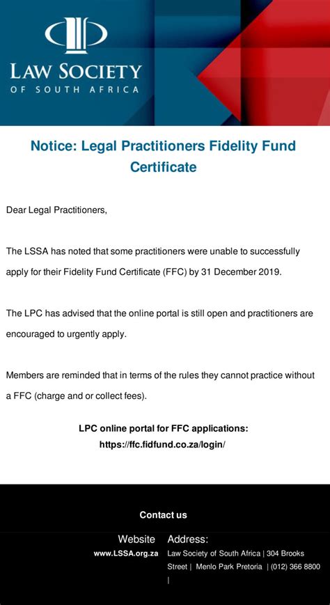 Notice_Legal_Practitioners_Fidelity_Fund_Certificate - De Rebus