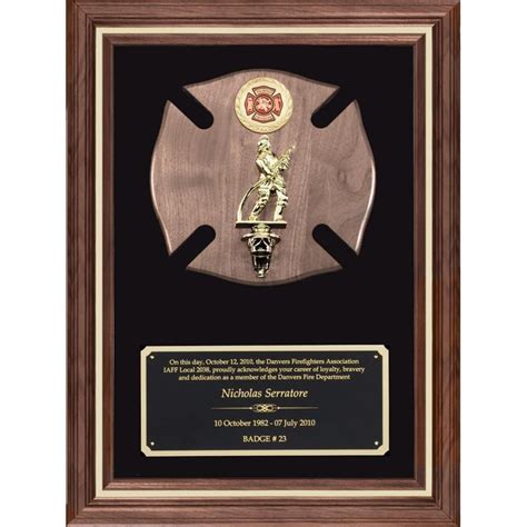 Firefighters Plaque Award