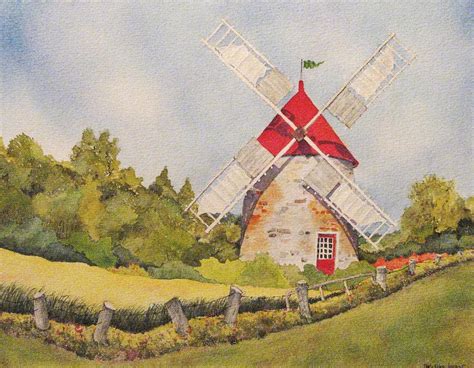 Windmill Painting at PaintingValley.com | Explore collection of Windmill Painting