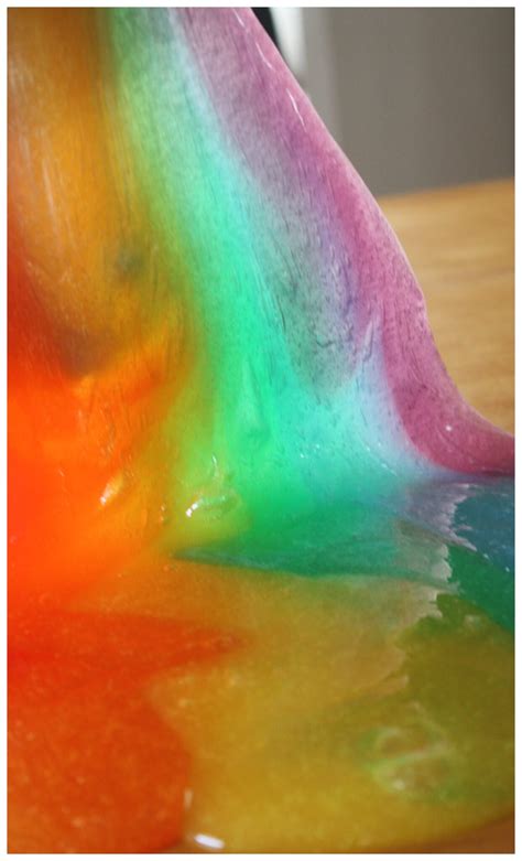 How To Make Colorful Rainbow Slime - Little Bins for Little Hands