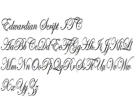 edwardian script ITC | Kalligraphie