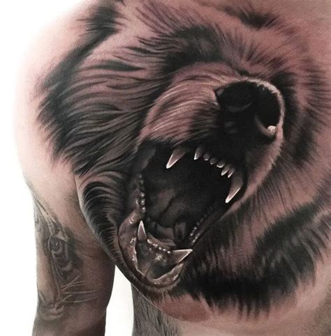 Top 15+ Bear Chest Tattoo Designs & Ideas - PetPress | Bear tattoo ...