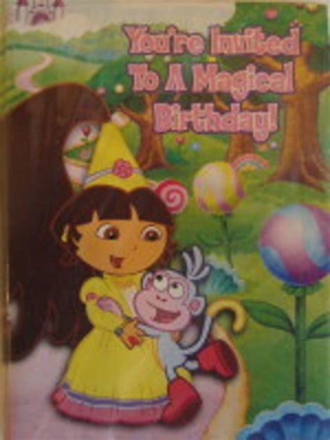 Dora the explorer party invites (8) style 2 - Kiwicakes