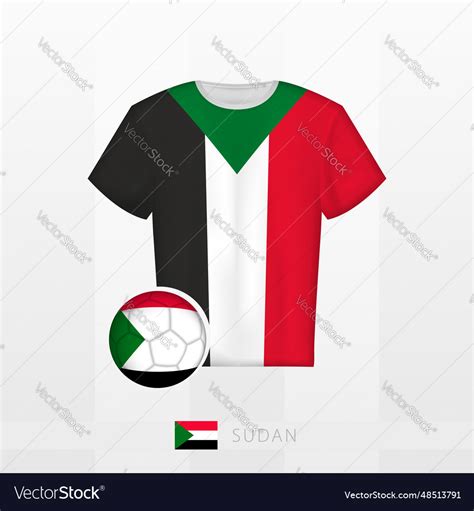 Football uniform of national team sudan Royalty Free Vector