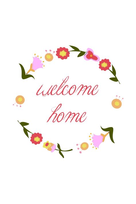 welcome home printable - Sugar Bee Crafts