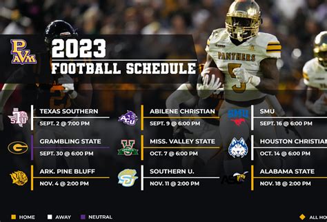 PVAMU Panther Football announces kickoff times for upcoming 2023 season ...