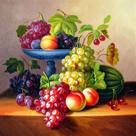 5D Daimond Embroidery Crystals Still Life Fruits Square Full Diamond Mosaic Picture Pasted Cross ...