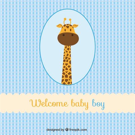 Welcome baby boy card | Free Vector