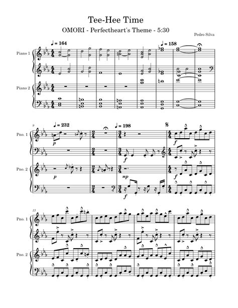 Tee-Hee Time – Pedro Silva Sheet music for Piano (Piano Duo) | Musescore.com