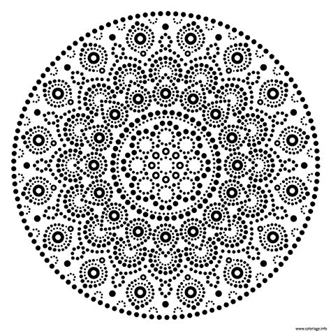 Coloriage mandala design points - JeColorie.com