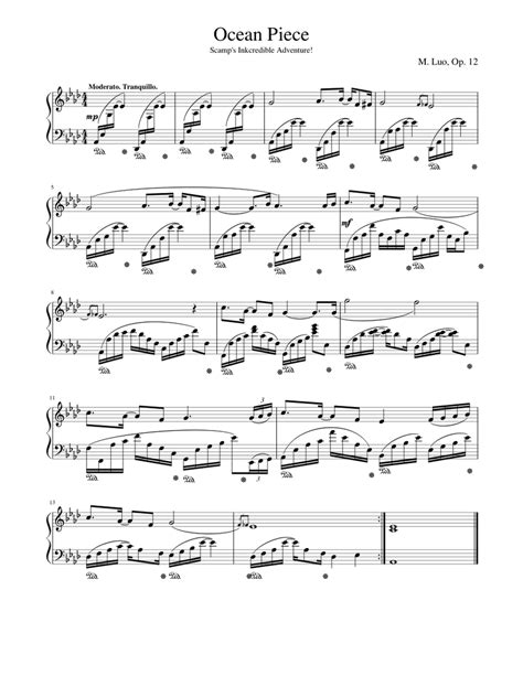 Ocean Piece Sheet music for Piano (Solo) | Musescore.com