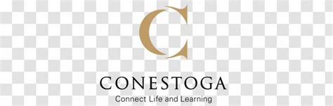 the logo for conestoga connect life and learning, which is designed in gold