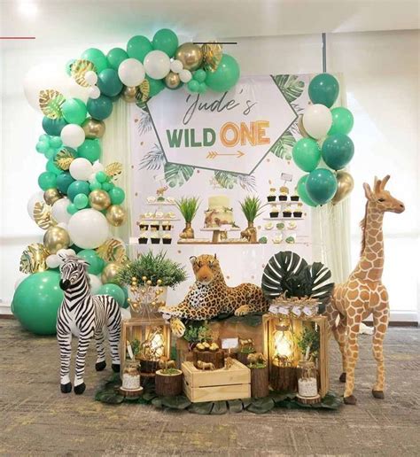 Wild One Safari Party - Birthday Party Ideas for Kids and Adults - #tropicalbirthdayparty - Wild ...