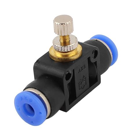 Tube OD 4mm Push In Fitting Air Flow Pneumatic Speed Control Valve ...