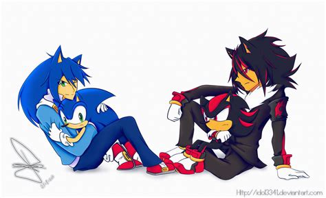 Sonic and Shadow gijinka by idolnya on DeviantArt