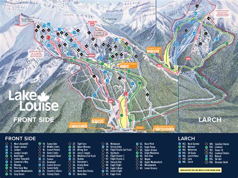 Lake Louise, Canada, Piste Map – Free downloadable piste maps.