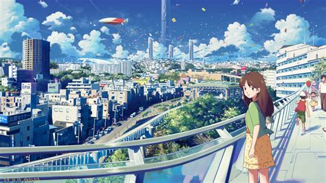 1920x1080 anime cityscape japan JPG 593 kB, HD Wallpaper | Rare Gallery