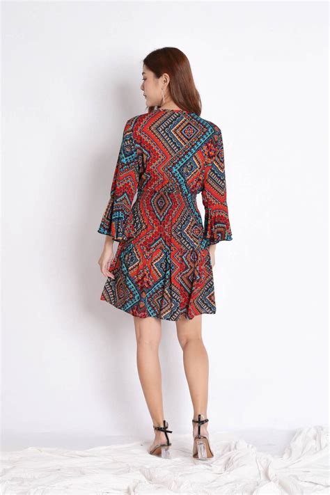 BALI BATIK DRESS (V3) IN WARM - ShopperBoard