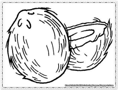 Coconut Printable Coloring Page | AMP Blogger design