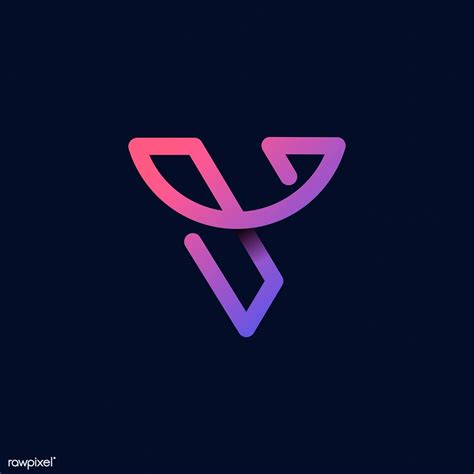 Retro colorful letter V vector | free image by rawpixel.com / wan | V logo design, Letter v ...