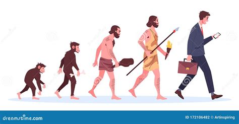 Evolution of Man. from Monkey To Businessman Stock Vector ...