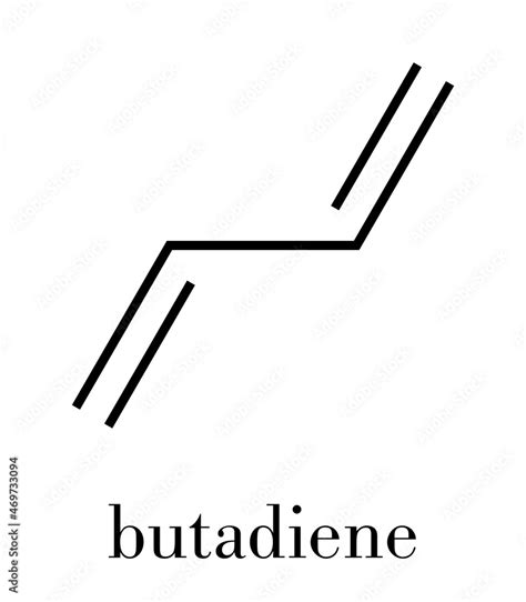 Butadiene (1,3-butadiene) synthetic rubber building block molecule ...