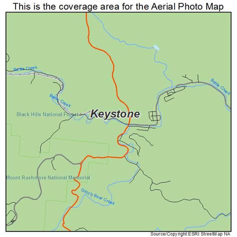 Aerial Photography Map of Keystone, SD South Dakota