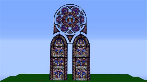 Minecraft Cathedral Stained Glass | Fantasy stained glass cathedral(WIP ...