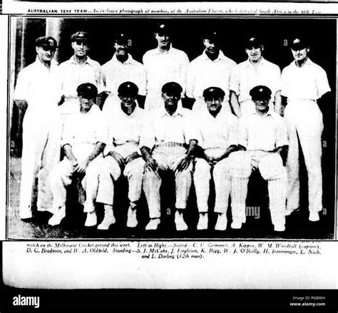 Australian Cricket Team 1932 Stock Photo - Alamy