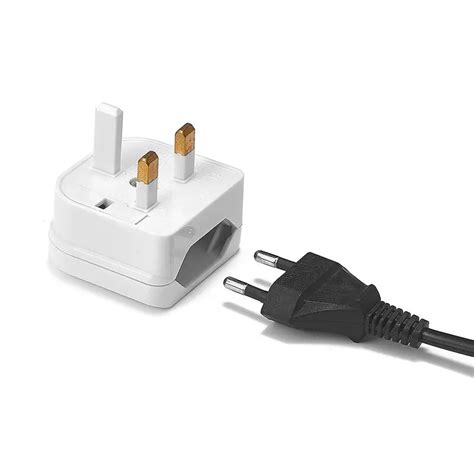 10pcs UK British Plug Adapter With 5A Fuse European Euro EU To UK ...