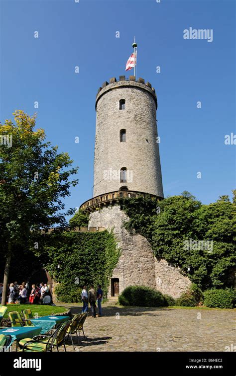 Tower of the Sparrenburg Castle in Bielefeld city Germany Stock Photo ...