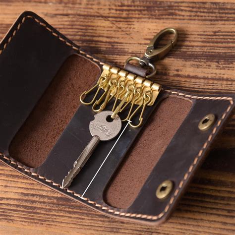 Handmade Leather Mens Cool Key Wallet Car Key Holder Car Key Case for – iwalletsmen