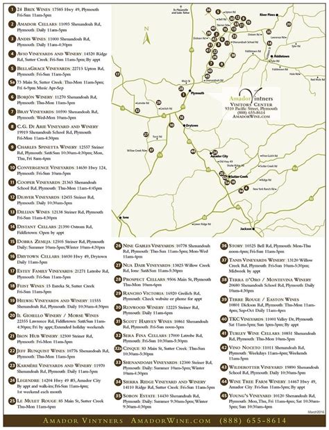 Amador County Wineries A-Z List & Wine Map | Wine map, Amador county, Winery