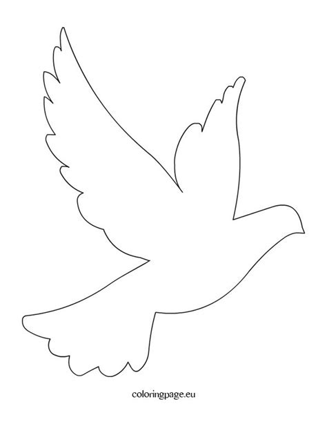 Dove template – Coloring Page