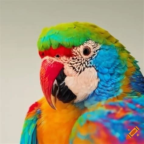 Colorful parrots artwork