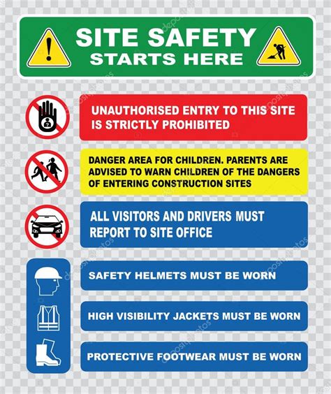 Industrial, construction site safety signs Stock Vector Image by ©coolvectormaker #73713485