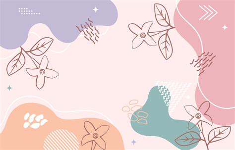 Cute Nature Floral Flower Minimalist Girly Abstract Background ...