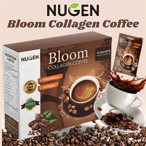 Nugen Bloom Collagen Coffee Original Coffee With Collagen And Glutathione Collagen Drink With ...