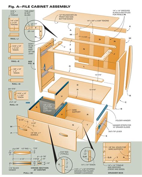 Wood lateral file cabinet plans