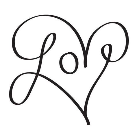 Cursive "Love" Inside a Heart Black Temporary Tattoo | Heart temporary tattoos, Love in cursive ...