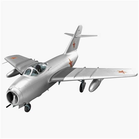 3d model jet fighter mig 15