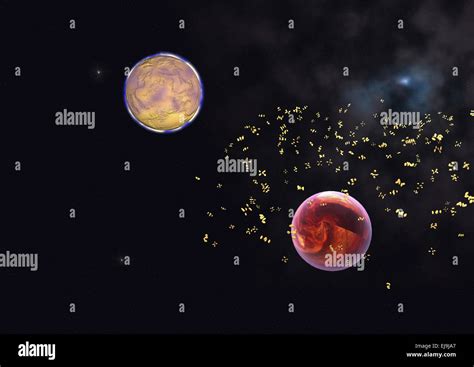 Far-out planets in a space Stock Photo - Alamy