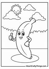 Banana Coloring Page sketch template