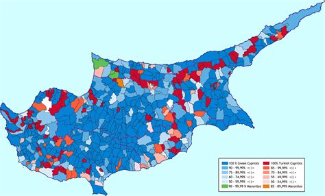 Ethnic distribution in Cyprus 1960[4250x2573] : europe