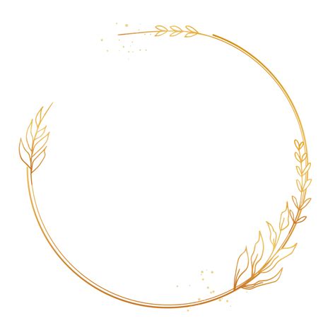 Luxury Gold Floral Circle Border Vector, Luxury Border, Gold Floral Border, Circle Borders PNG ...