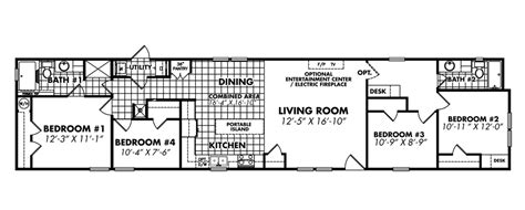 4 Bedroom Single Wide Mobile Home Floor Plans - floorplans.click