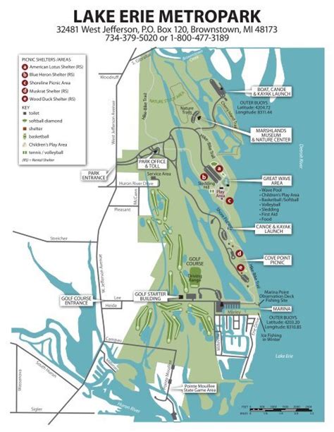 Lake St Clair Metropark Map - San Antonio Map