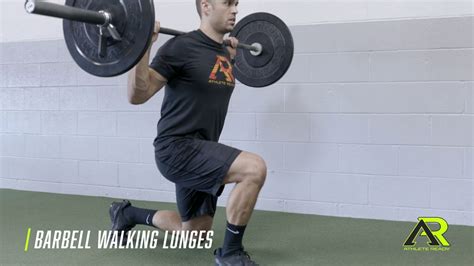 Barbell Walking Lunges - YouTube